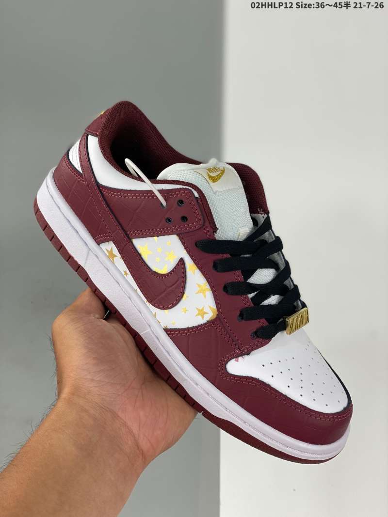 nike sb dunk low ron burgundy