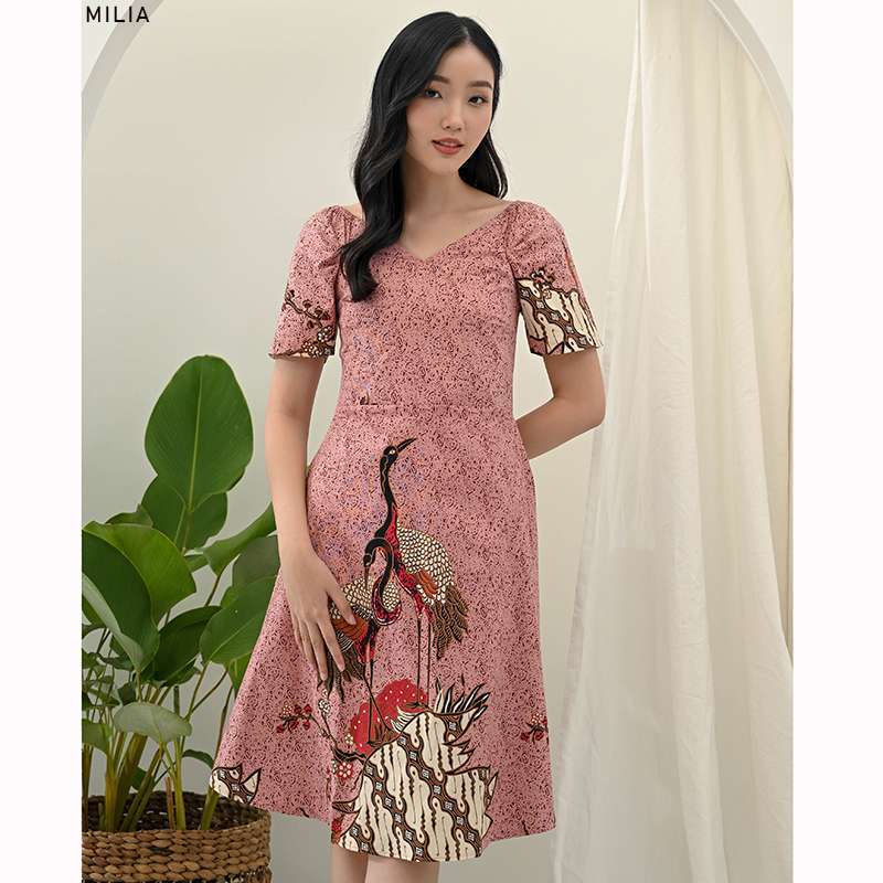 dress batik modern Modern Heritage Nuansa Batik Midi Dress With Elegant Silhouette, Batik Dress, Batik, Boho Dress, Bohemian Dress, Ethnic Dress, Midi Dress