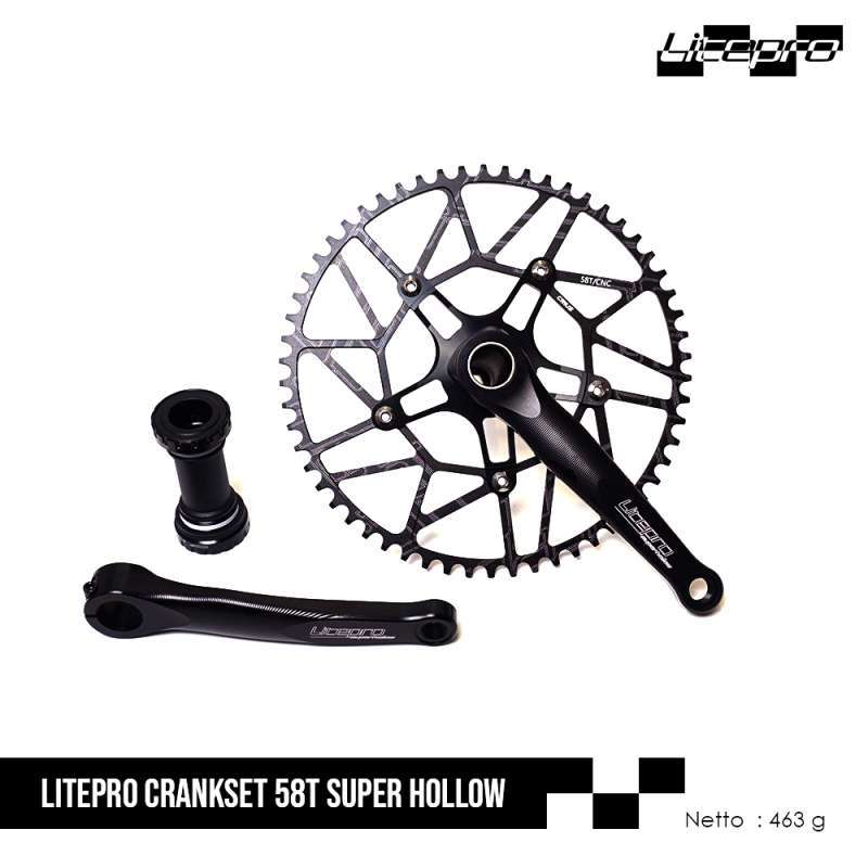 Promo Litepro Crankset 58t Super Hollow Diskon 45% Di Seller