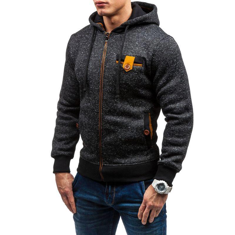 Jual Bluelans Winter Men Long Sleeve Slim Hoodie Warm Hooded Top Sweatshirt Outwear Gift S Black Online Harga Kualitas Terjamin Blibli Com