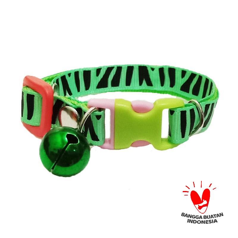 Jual Oem Kalung Kucing Anjing Musang Reptil Hamster Motif Zebra Hijau Lebar 1 Cm Online Oktober 2020 Blibli Com