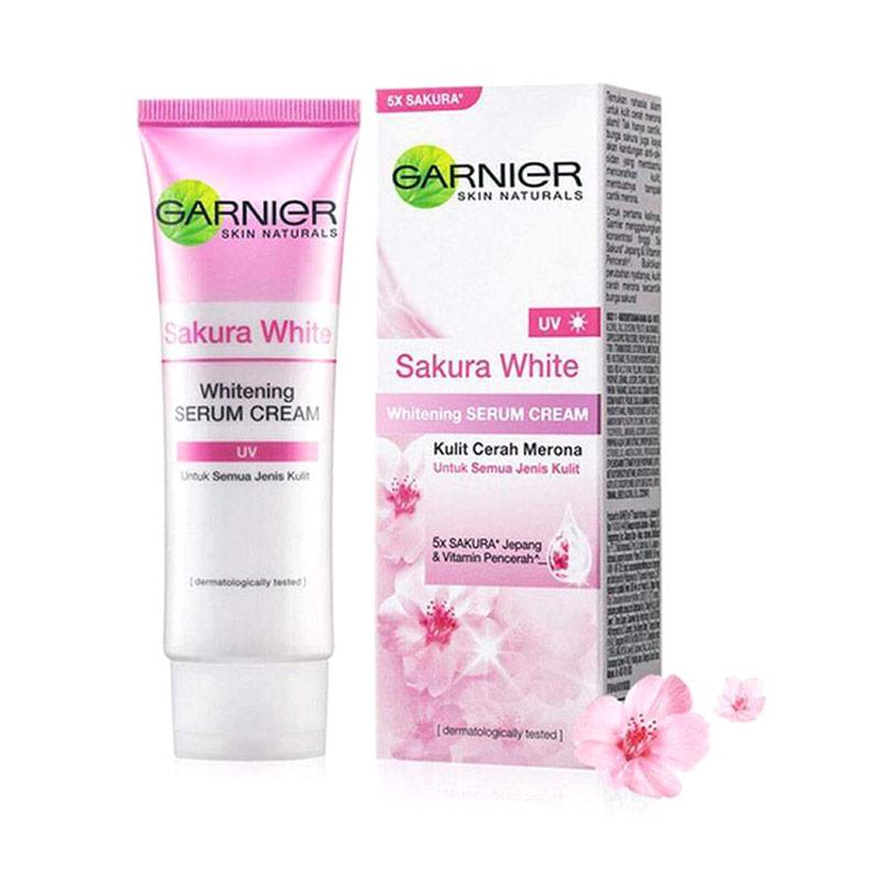Jual Garnier Sakura White Whitening Serum Cream Spf 21 Pelembab Wajah Pa 40 Ml Online September 2020 Blibli Com