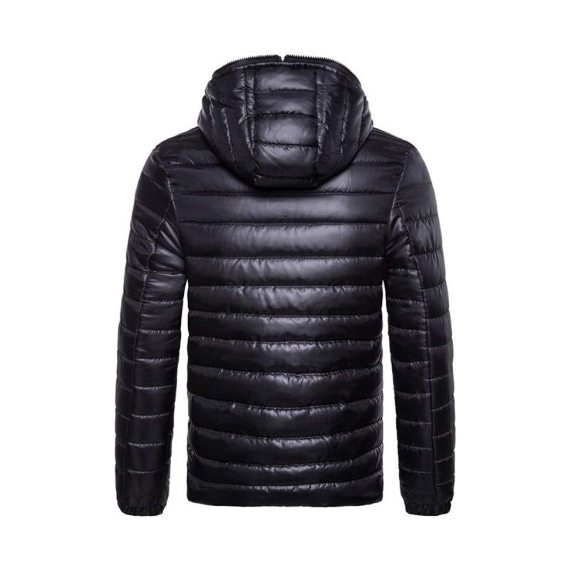 Bluelans Men Fashion Winter Autumn Hooded Solid Color Jacket Warm Zipper Outwear Coat XXL Gray