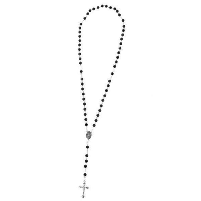 Promo 2xMens Hip 8mm Bead Rosary Pray 
