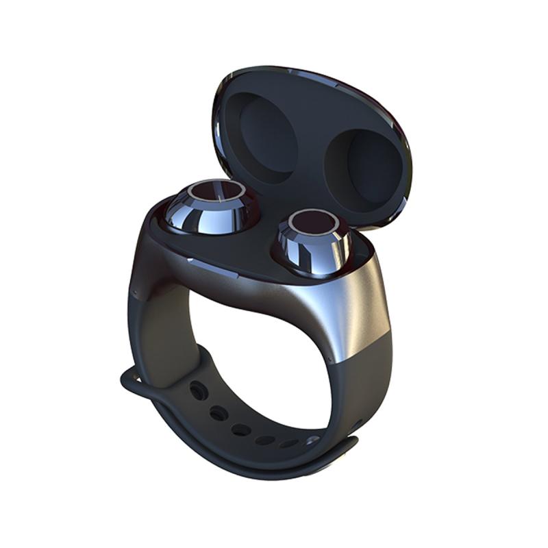 tws hm50 2in1 bluetooth 5 0 wireless earbuds earpieces headset and smart sports watch wristband