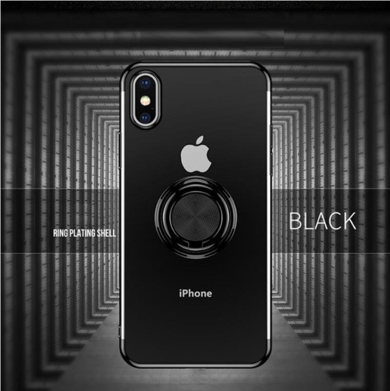 Jual Iit Transparent Silicone Phone Case For Iphone X Xs Xr Xs Max 8 7 6 6s Plus Plating Back Cover Case Magnetic Car Bracket Ring Holder Online Agustus 2020 Blibli Com