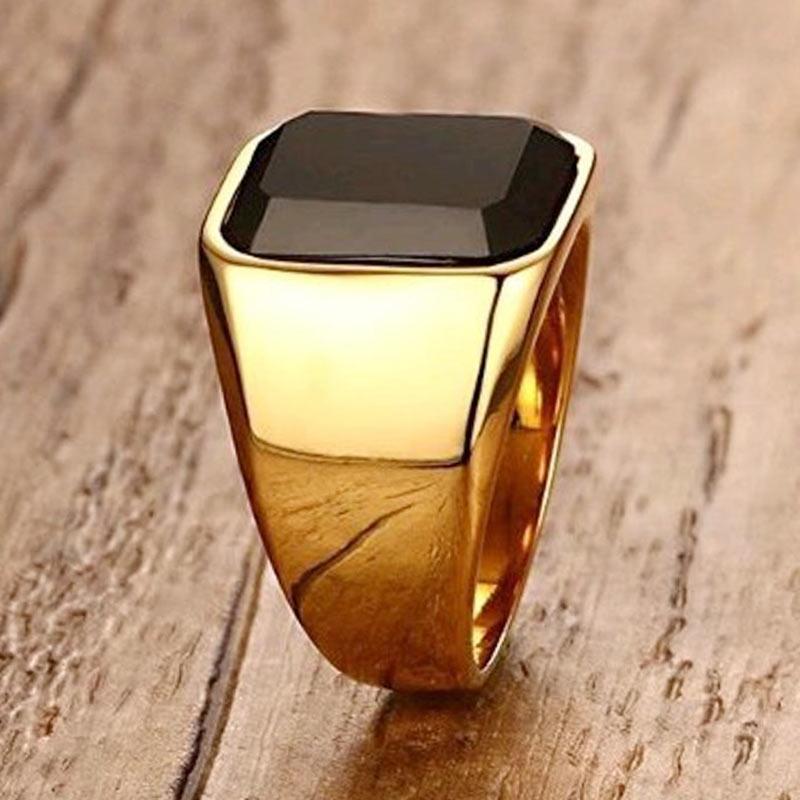 LAPAK MUSIMAN Black Onyx Cincin Pria