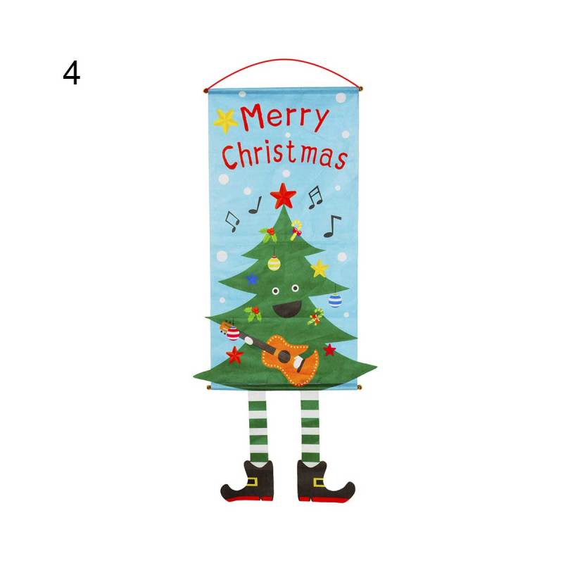 Jual Merry Christmas Garden Flag Tree Snowman Santa Hanging Party