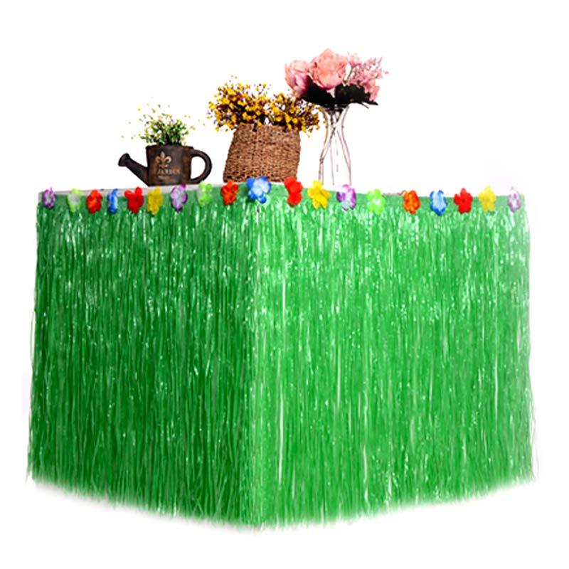 Hawaiian Luau Party Tropical Garden Beach Dance Table Skirt Flower Decor Beamy