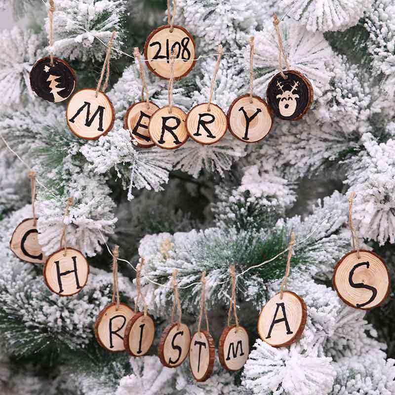 Jual 10pcs Christmas Tree Ornament Diy Round Wood Disk Write Draw Painting Decoration Online Juli 2020 Blibli Com