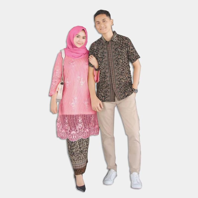 Jual Backo Batik Motif Amalia Brokat Kebaya Kemeja Batik Lengan Panjang Couple Murah Mei 2021 Blibli