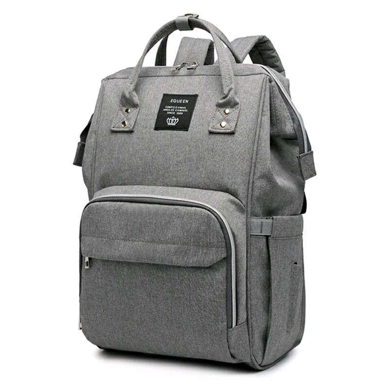 QINDU Tas Ransel Ibu Botol Susu Bayi Diapers Mummy Stroller Bag M28 Gray