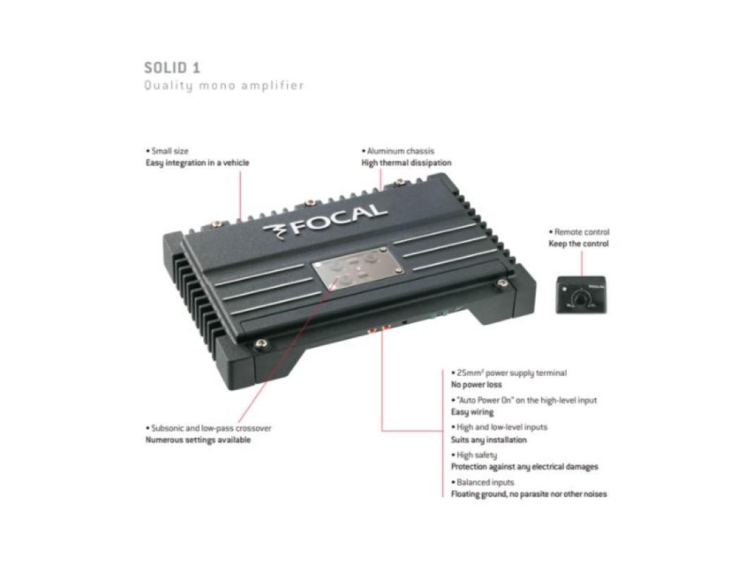 Jual Focal Solid 1 Black Monoblock Power Amplifier Mobil Online September 2020 Blibli Com