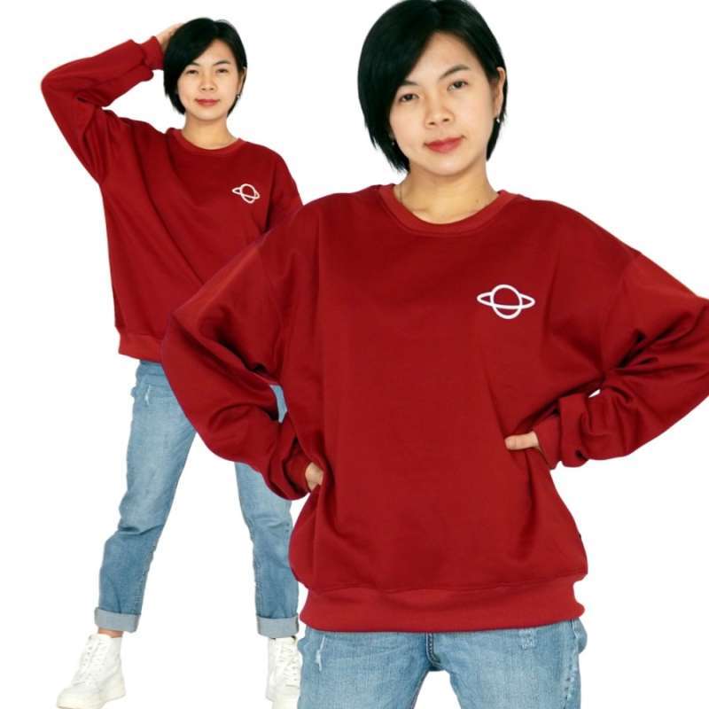 Okechuku SW MARUN 05 Pullover Crewneck Sweatshirt Sweater Oversize