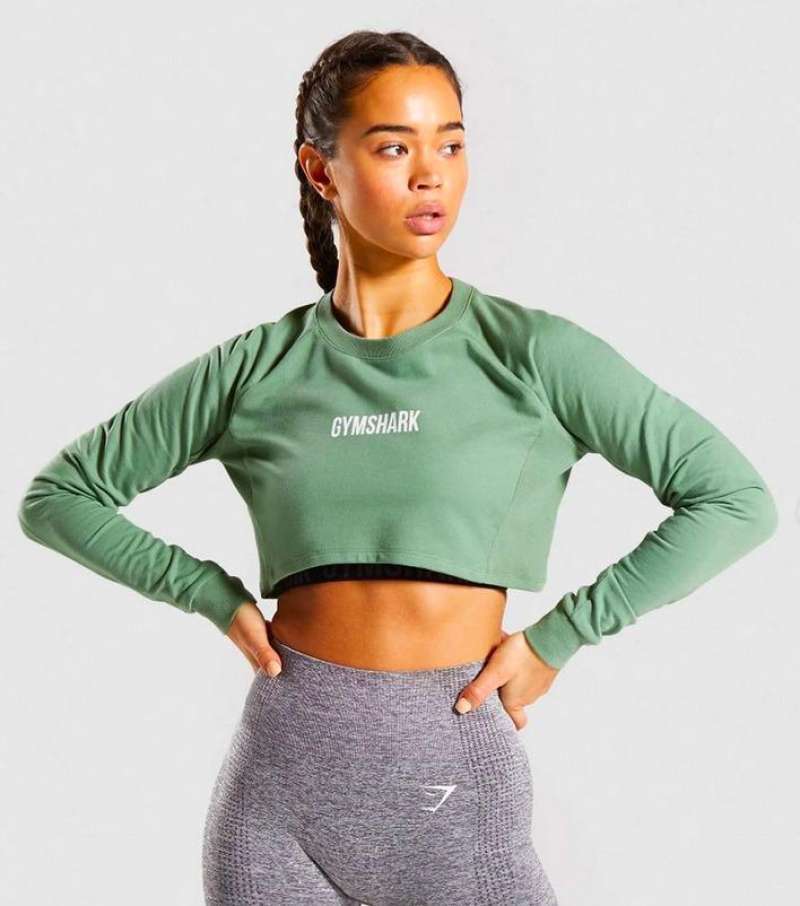 Training cropped sweater top