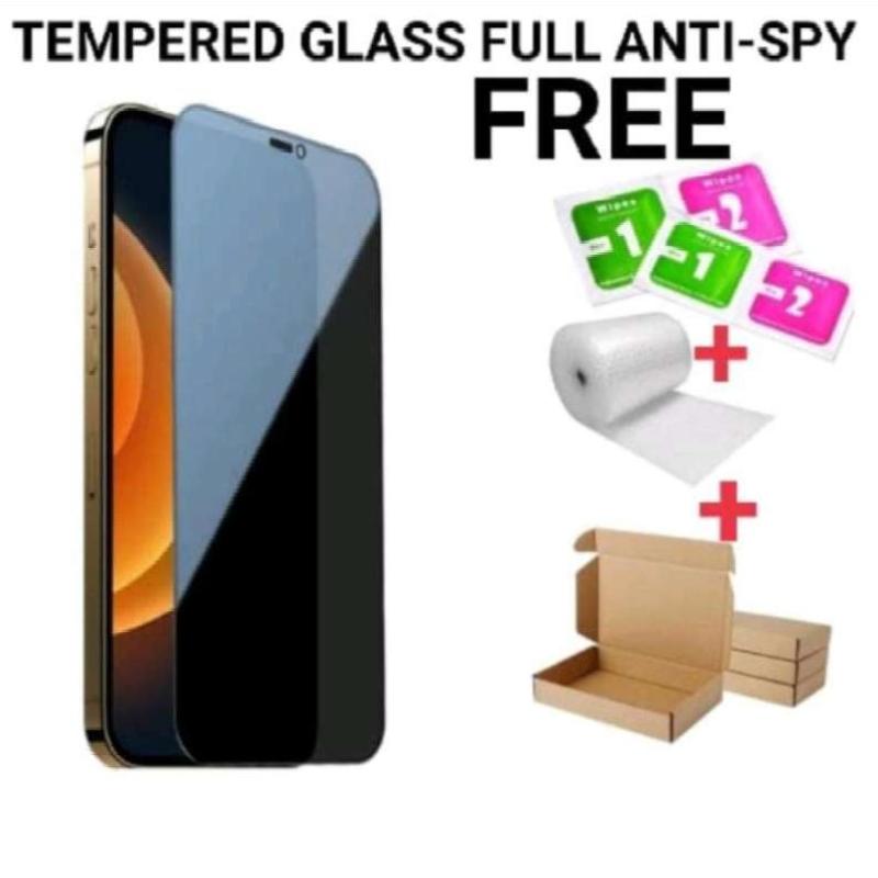 TEMPERED GLASS KACA FULL ANTISPY IPHONE X XR XS MAX 11 12 13 PRO MAX