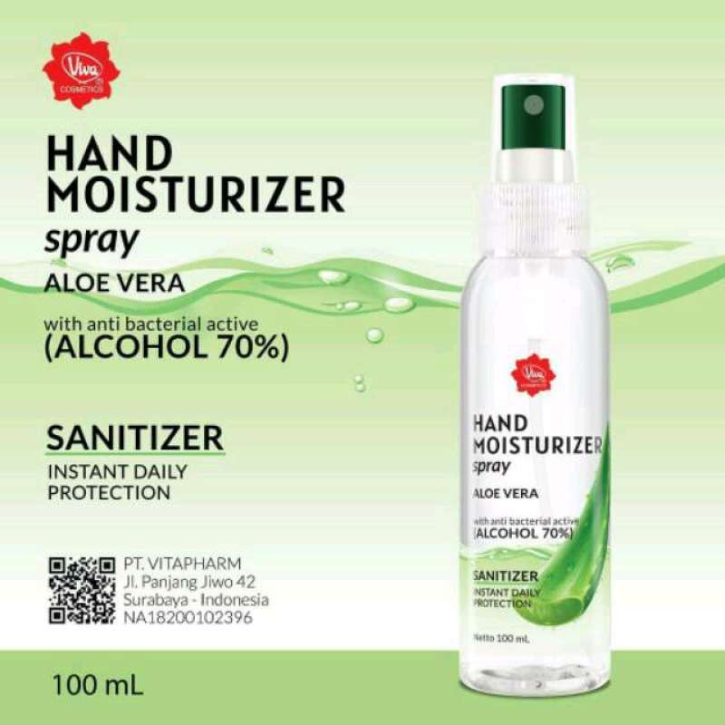 Hand Sanitizer Moisturizer Pembersih Tangan Spray 60 ml travel size praktis  Viva - Main Image
