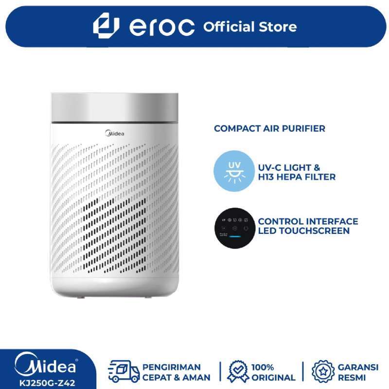 Midea Air Purifier with UV C Light KJ250G Z42 Dilengkapi dengan LED UV dan H13 Hepa Filter