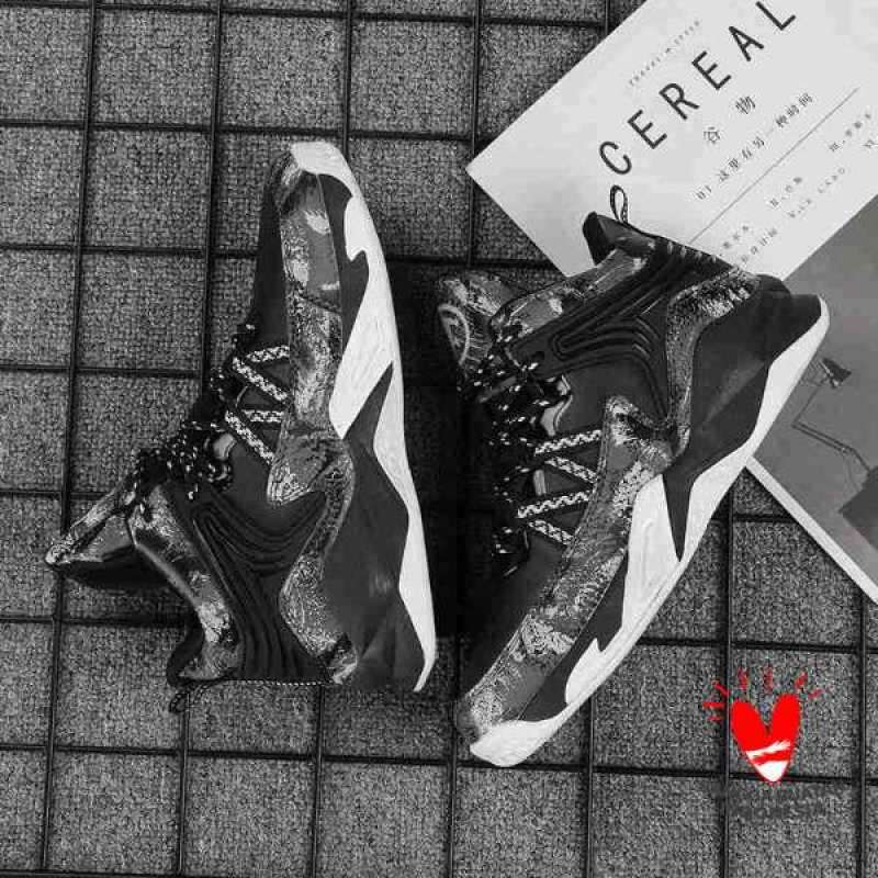 LQ52 sepatu basket sneakers perempuan lakilaki SEPATU OLAHRAGA Black