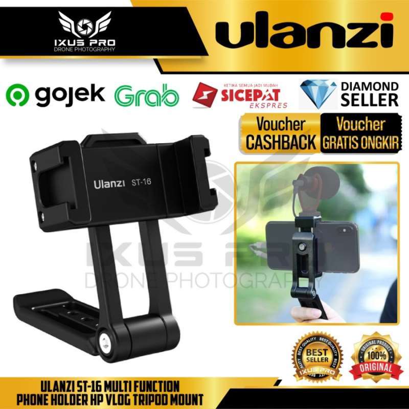 Promo Ulanzi St-16 Multi Function Phone Holder Hp Vlog Tripod