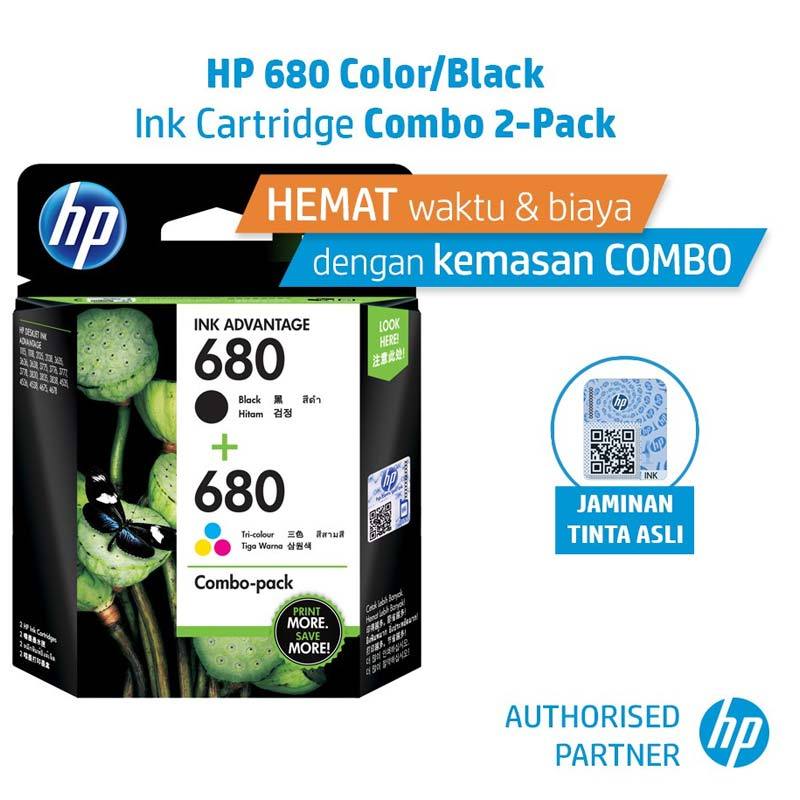 Jual Hp 680 Ink Cartridge Hp680 Color Black Combo Pack