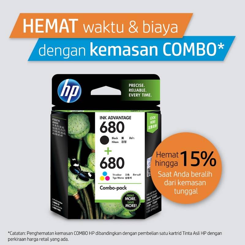 Jual Hp 680 Ink Cartridge Hp680 Color Black Combo Pack