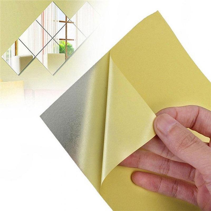 Jual H Ikea Square Mirror Wall Stickers 0 2mm Diy Self Adhesive