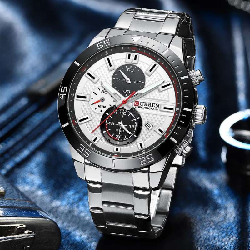 Jam tangan hotsell curren chronograph