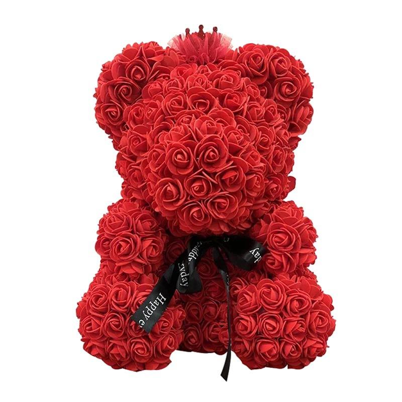 Jual 40cm Love Foam Rose Flower Lovely Bear Valentines Day Birthday Romantic Gift Online September 2020 Blibli Com