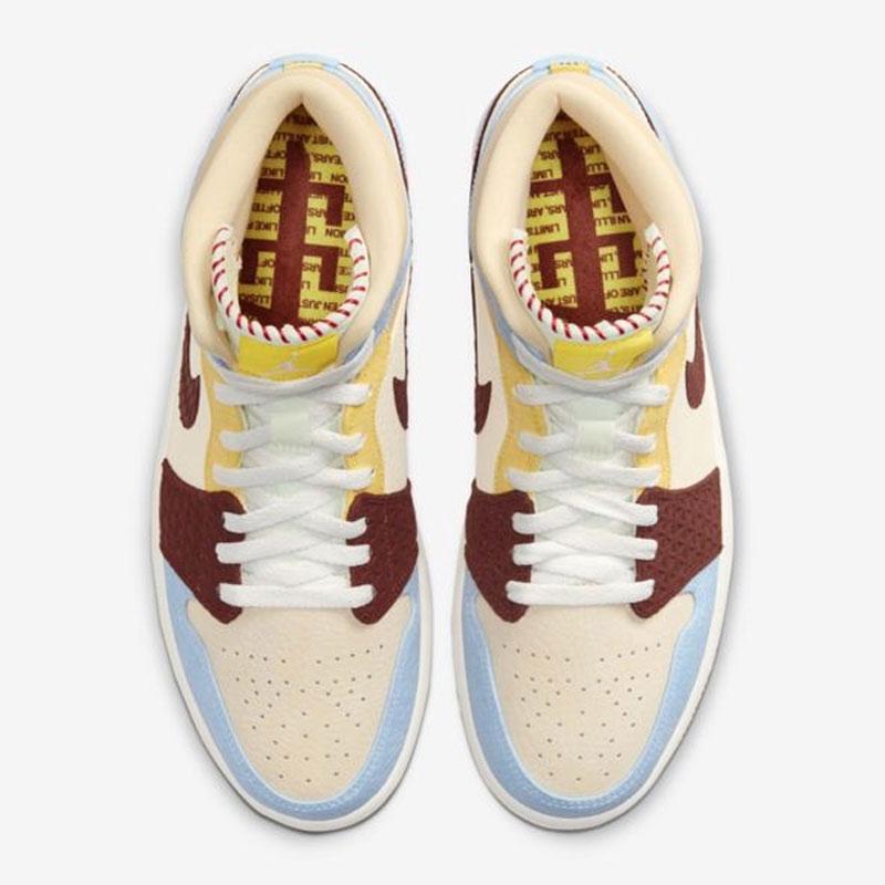 yellow blue brown jordan 1