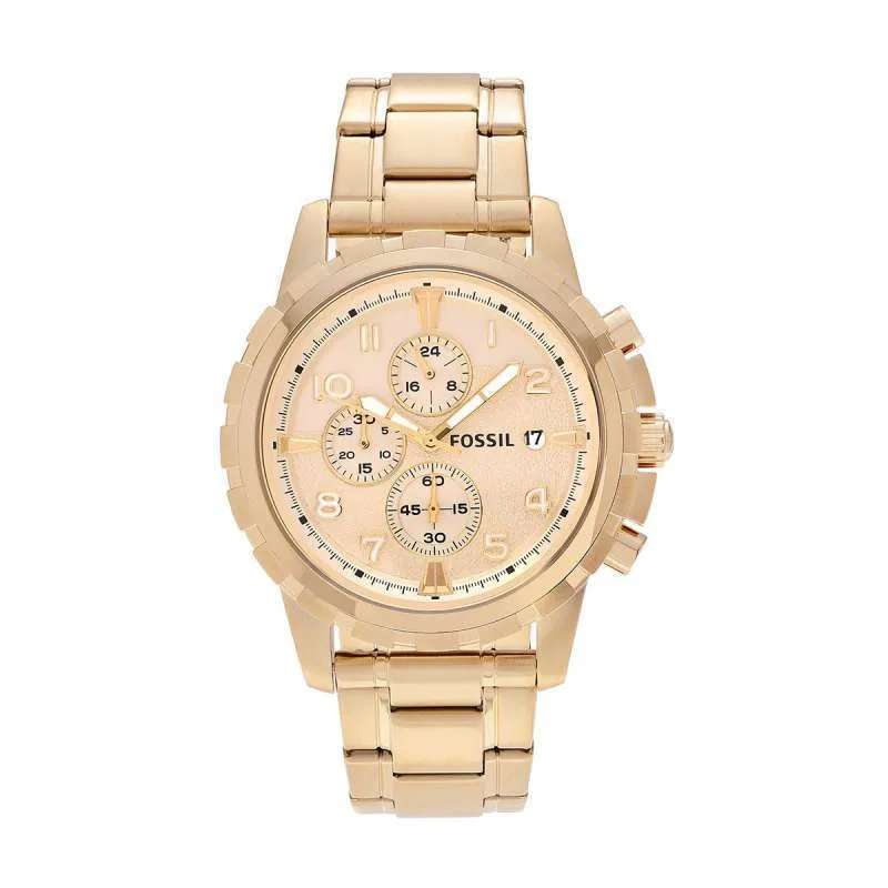 Promo Fossil FS4867 Jam Tangan Pria Gold Garansi Resmi Diskon 38
