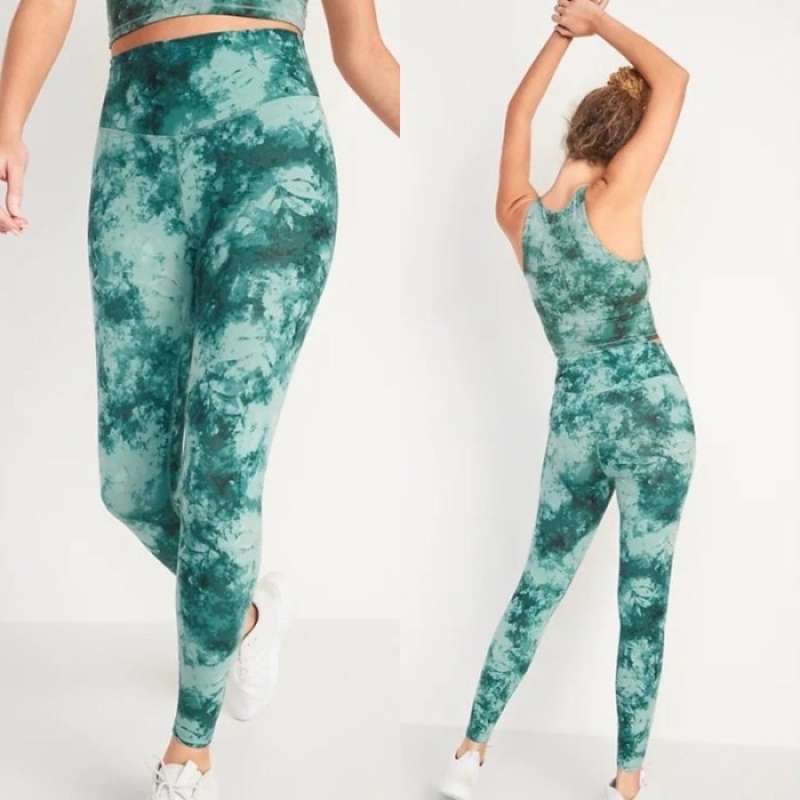 Promo ON high waisted powerchill yoga legging (tie dye green