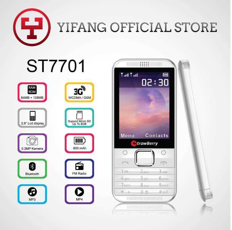 Jual Strawberry Phone St7701 Handphone 3g Gsm Murah Mei 2021 Blibli