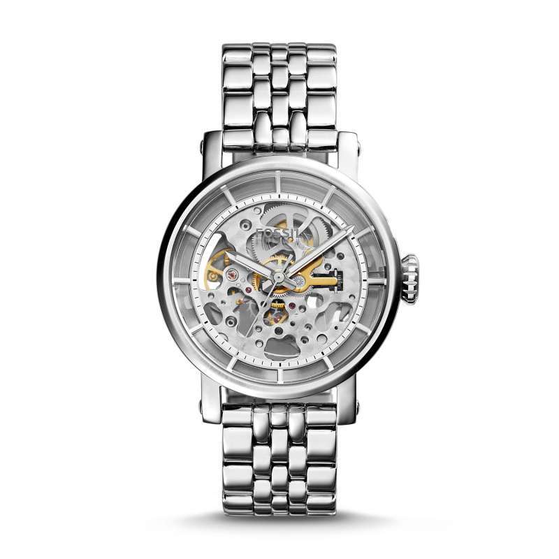 JAM TANGAN FASHION PRIA CASUAL AUTOMATIC SKELETON FOSSIL ME3067 STAINLESS STEEL STRAP MEN S WATCH ORIGINAL BERGARANSI RESMI