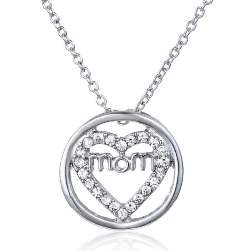 Promo Mom Pendant Necklace Crystal 