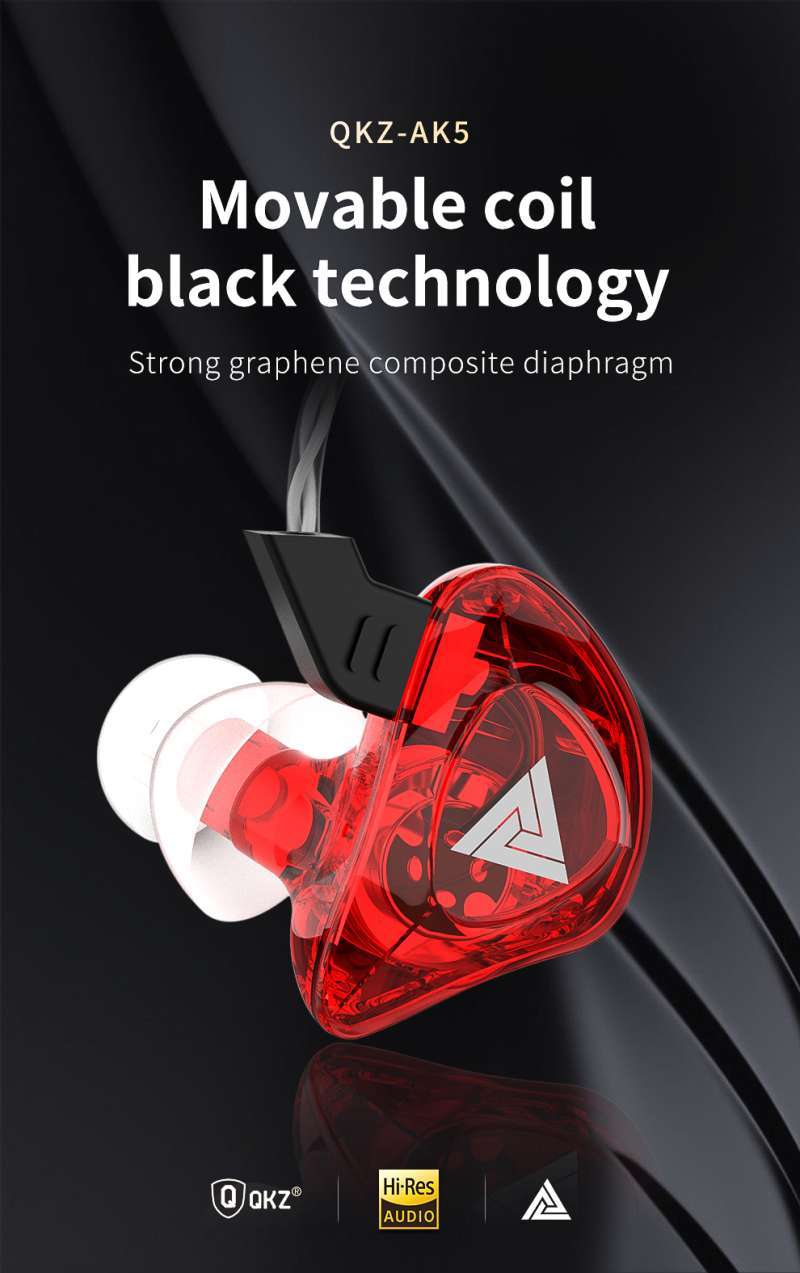 qkz ak5 sport running hifi earphone with mic