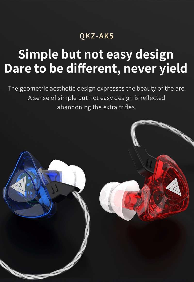 qkz ak5 sport running hifi earphone with mic