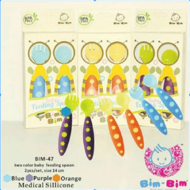 Jual Bim Bim Baby Feeding Spoon And Fork Sendok Garpu Makan Bayi Kado Bayi Online Oktober 2020 Blibli Com