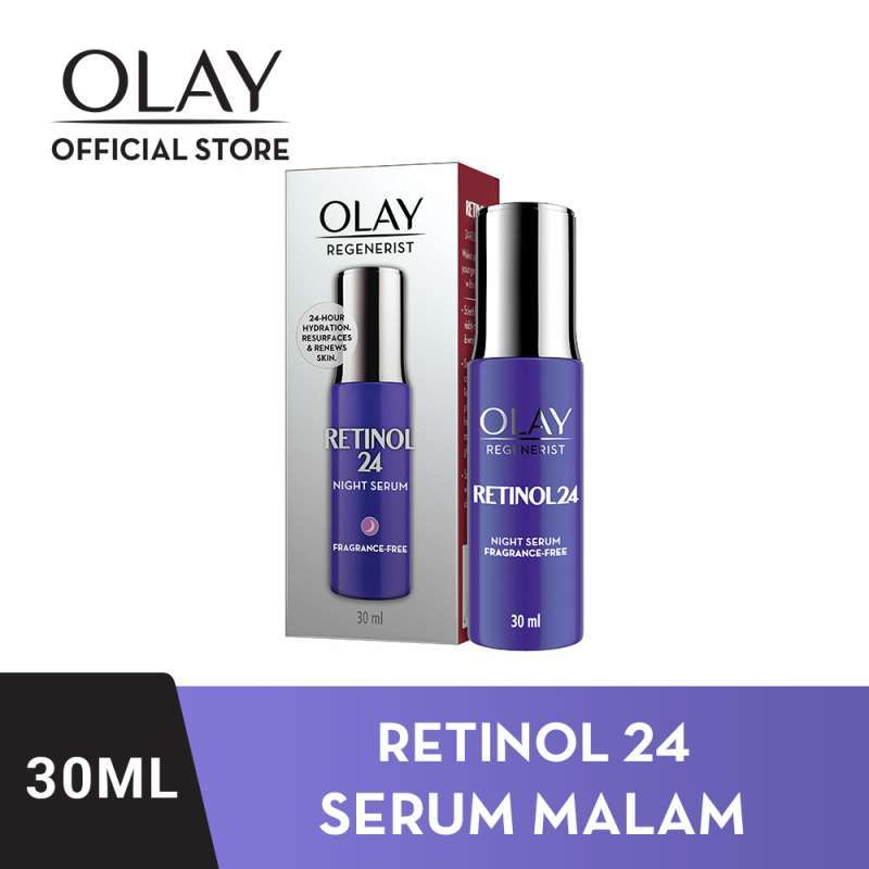 Promo Olay Retinol 24 Night Serum - Essence Anti Aging dengan Vitamin B3  untuk Peremajaan Kulit 30ml Diskon 15% di Seller Olay Official Store -  Gudang Blibli