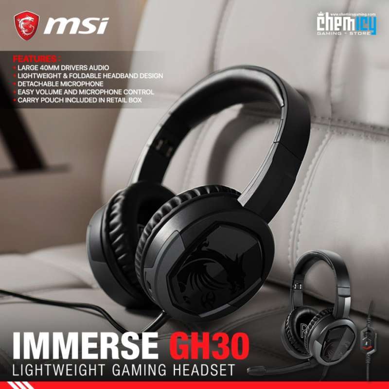 Jual MSI Immerse GH30 V2 Lightweight Gaming Headset di Seller