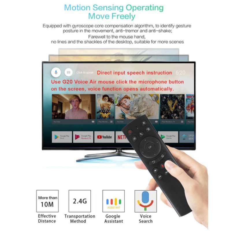 wireless keyboard remote control fly mouse for android tvbox computer pc g20