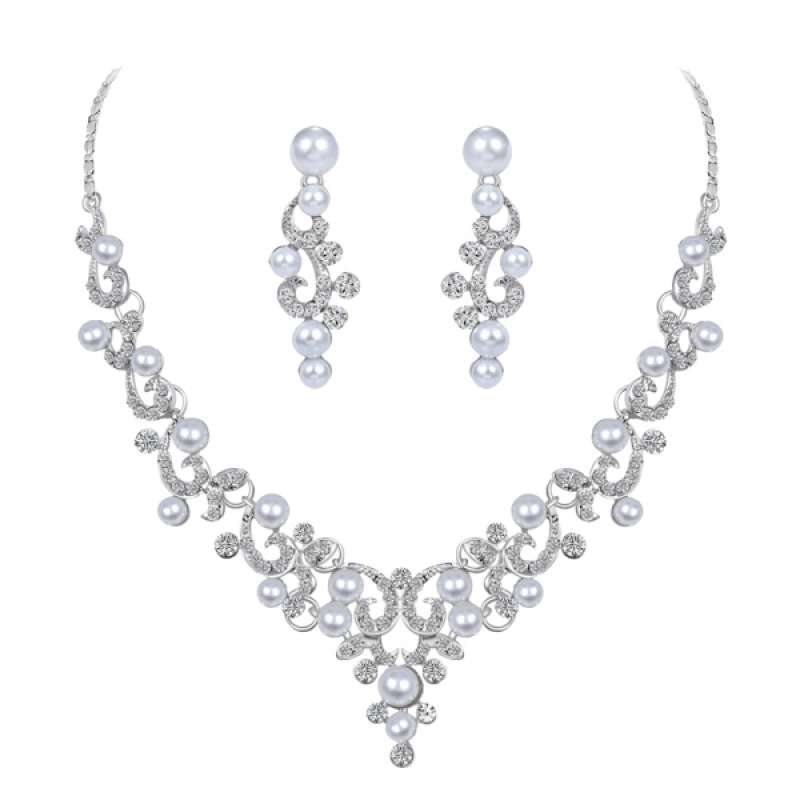 Promo Wedding Crystal Filigree Necklace 