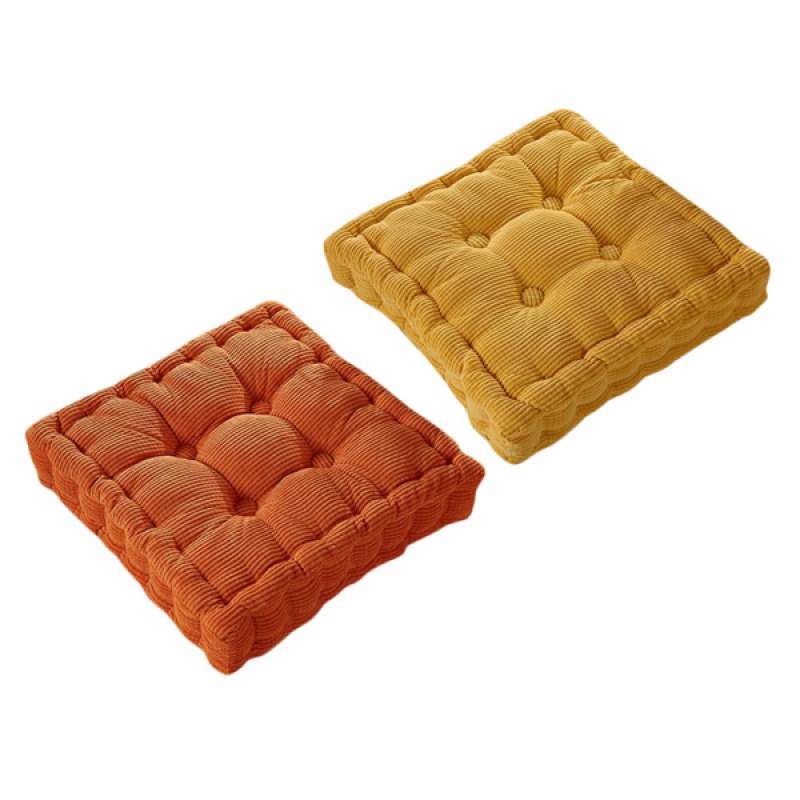 Jual 2pcs Durable Corduroy Chair Pad Seat Cushion Non Skid Backing Comfort And Softness Washable Yellow Orange Online September 2020 Blibli Com