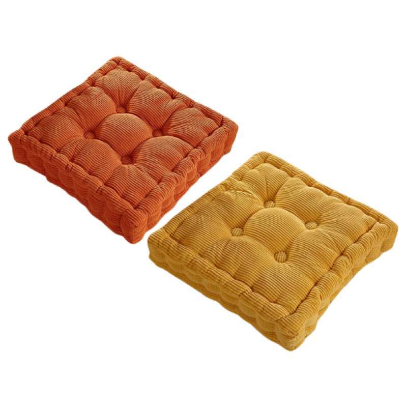 Jual 2pcs Durable Corduroy Chair Pad Seat Cushion Non Skid Backing Comfort And Softness Washable Yellow Orange Online September 2020 Blibli Com