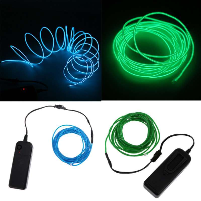 Jual 2pcs Car Interior Stage Ornament Glow El Wire Neon Strip Light Tube 2 3mm Online Januari 2021 Blibli