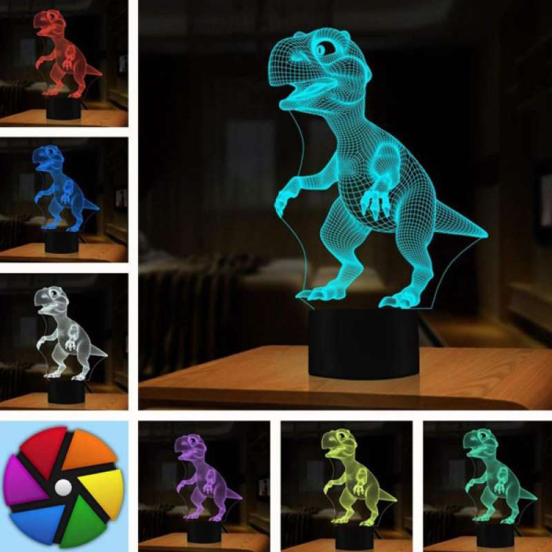Download Jual Dinosaur 3d Led Night Light Touch Remote Table Desk Illusion Lamp Kids Gifts Terbaru Juli 2021 Blibli