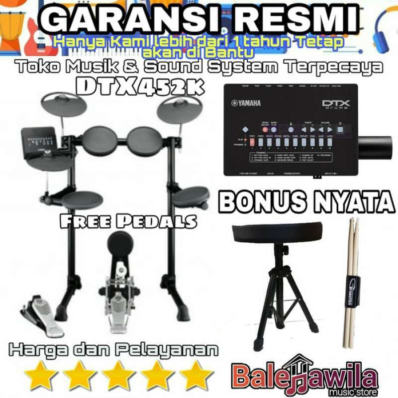 Drum elektrik yamaha cheap dtx 452k