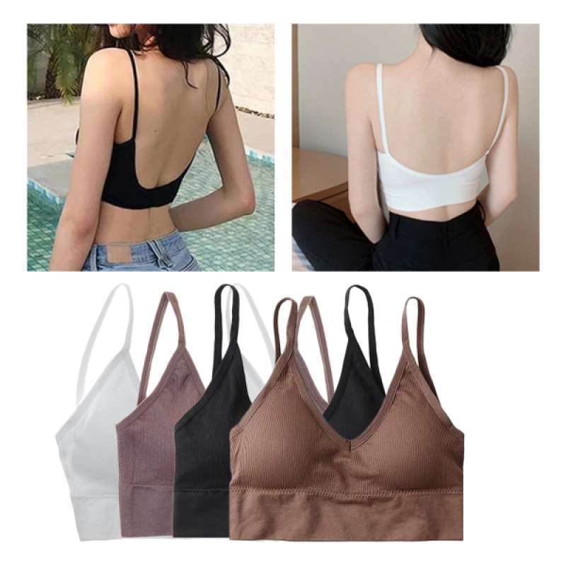 Promo 4pcs Women's Fashion Padded Bralette Spaghetti Straps Comfort Bra  Tank Top Diskon 17% di Seller Homyl - Shenzhen, Indonesia | Blibli
