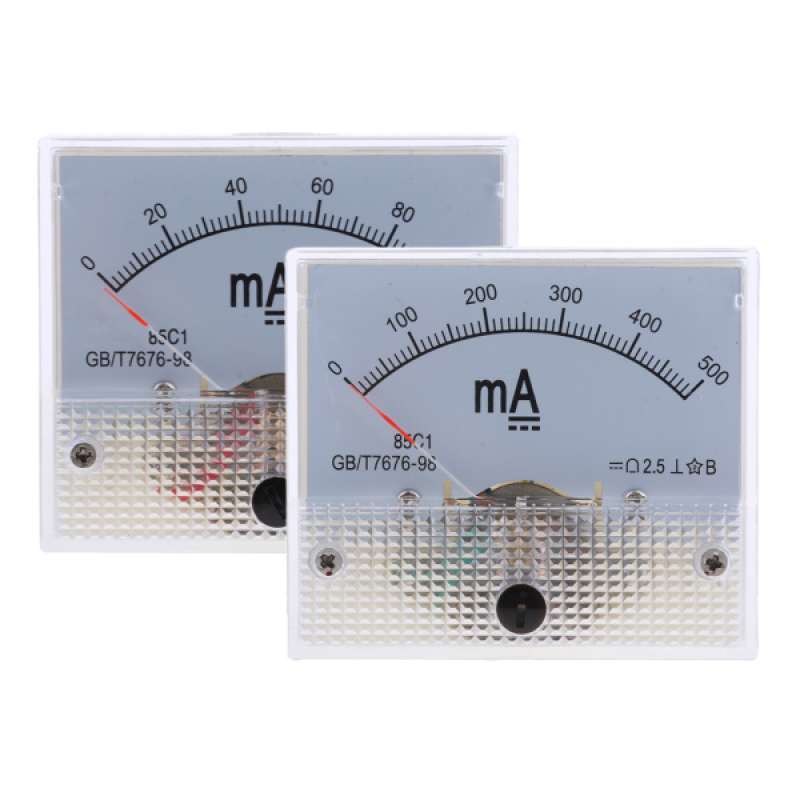 16 Range DC Analog Amp Meter Ammeter Current Panel Ampere Meter Milliammeter 