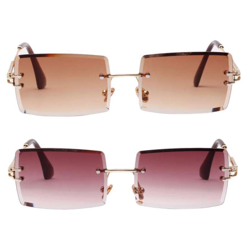 Designer rimless sunglasses